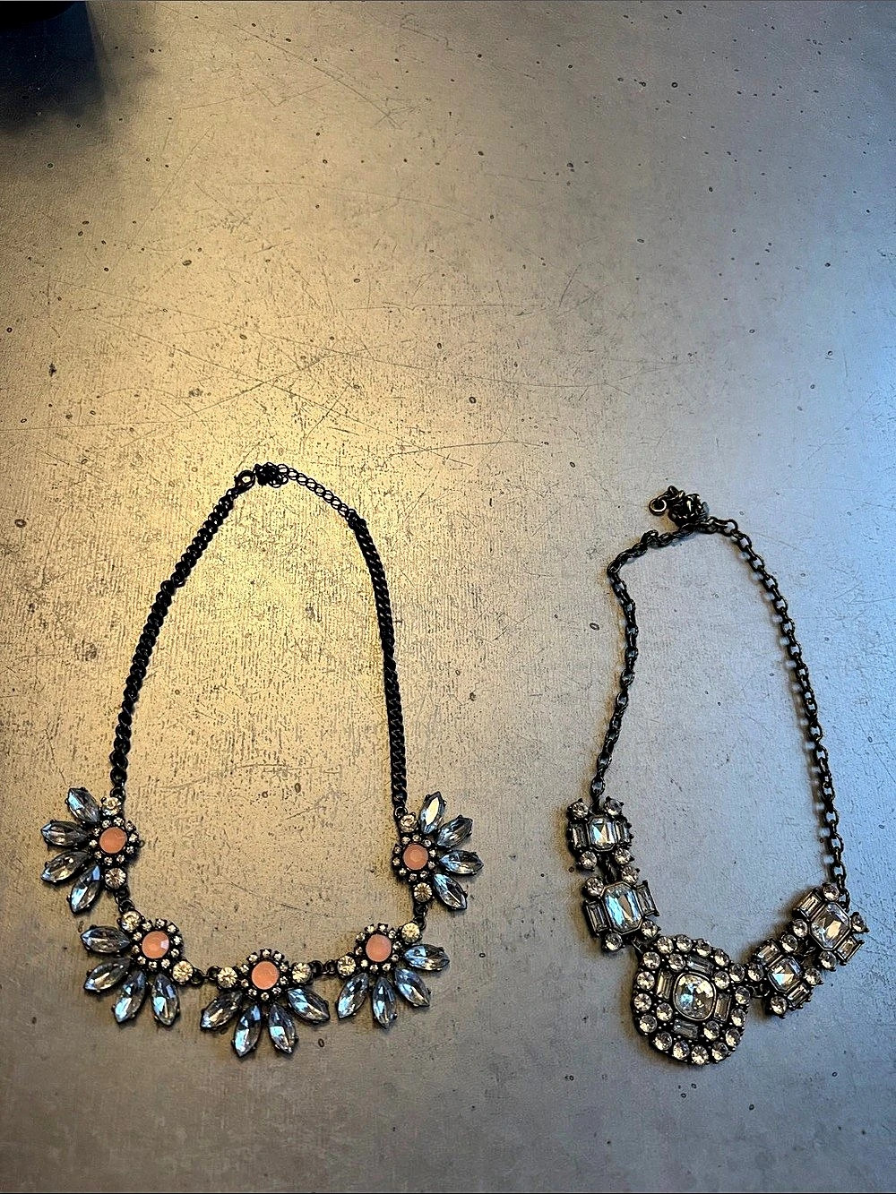 Statement Floral Necklace - Set of 2